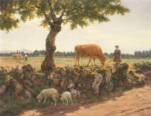 Vaca pastando