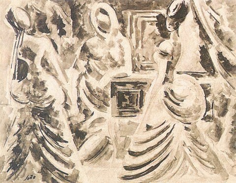 Composición con tres mujeres
